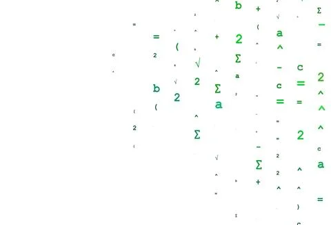 Light Blue, Green vector template with math simbols. Illustration