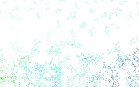 Light Blue, Green vector template with artificial intelligence structure. Stock Illustration