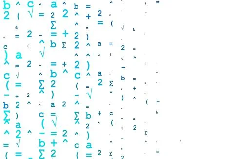 Light Blue, Green vector template with math simbols. Illustrazione stock