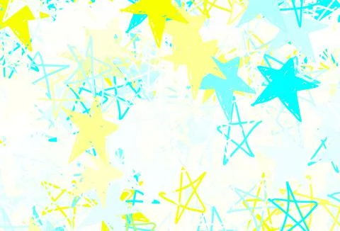 Light Blue, Green vector template with sky stars. Illustrazione stock