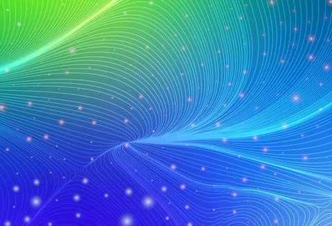 Light Blue, Green vector template with circles, lines. Stock Illustration