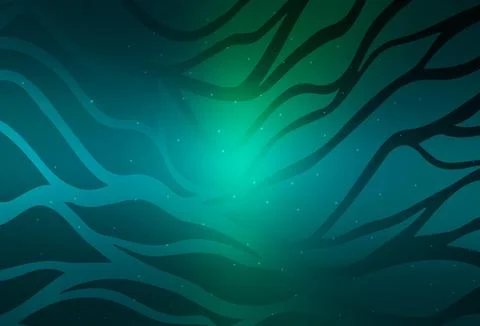 Light Blue, Green vector template with bent lines. Stock Illustration