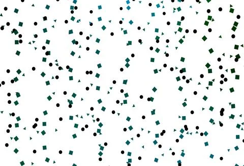 Light Blue, Green vector template with crystals, circles, squares. Stock Illustration