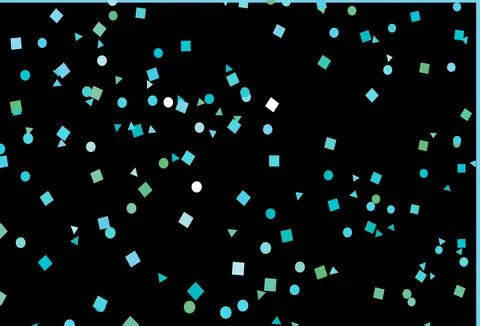 Light Blue, Green vector template with crystals, circles, squares. Stock Illustration