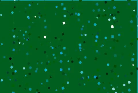 Light Blue, Green vector template with crystals, circles, squares. Illustrazione stock
