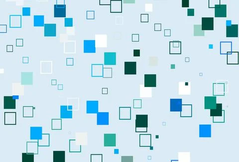 Light Blue, Green vector template with square style. Stock Illustration
