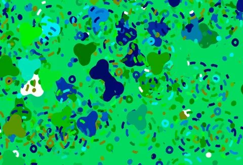 Light Blue, Green vector texture with abstract forms. Stock Illustration