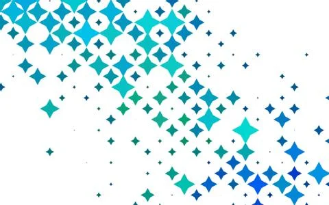 Light Blue, Green vector texture with beautiful stars. イラスト素材