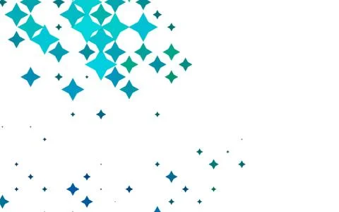Light Blue, Green vector texture with beautiful stars. Stock Illustration
