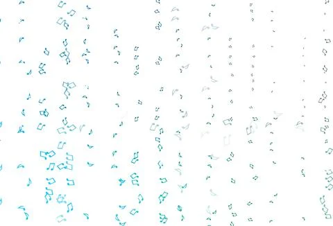 Light Blue, Green vector texture with musical notes. Illustrazione stock