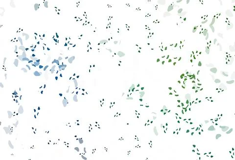 Light blue, green vector texture with random forms. Stock Illustration