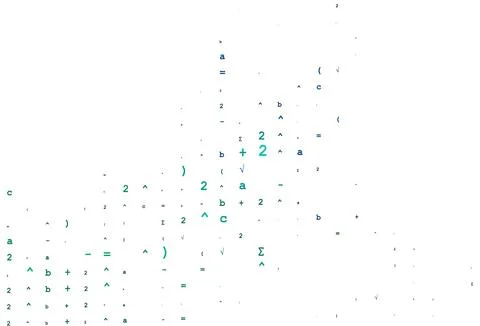 Light Blue, Green vector texture with mathematic symbols. Stock Illustration
