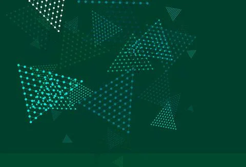 Light Blue, Green vector texture with triangular style with circles. Stock Illustration
