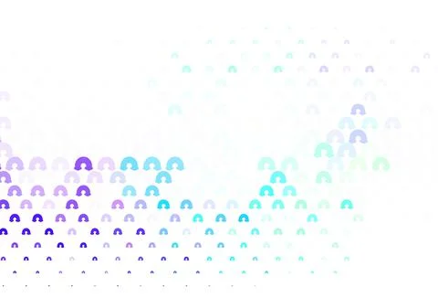 Light Blue, Green vector texture with rainbows, clouds. Illustrazione stock