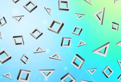 Light Blue, Green vector texture in rectangular style. 스톡 일러스트