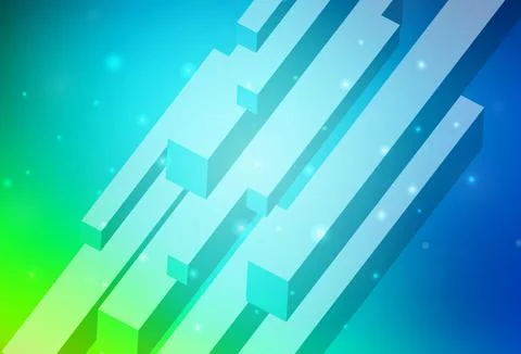 Light Blue, Green vector texture in rectangular style. Illustrazione stock