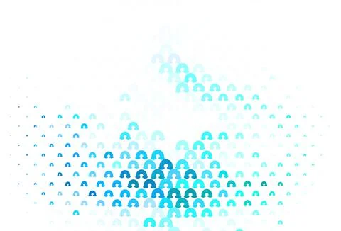 Light Blue, Green vector texture with rainbows, clouds. Illustrazione stock