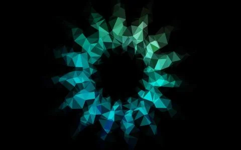 Light Blue, Green vector triangle mosaic texture. Stock Illustration