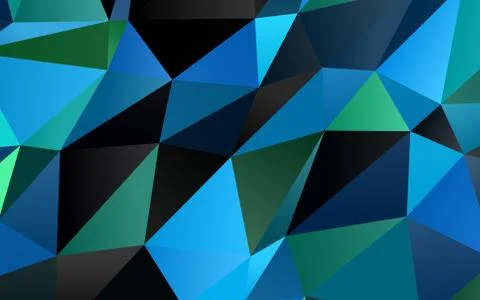 Light Blue, Green vector triangle mosaic texture. イラスト素材