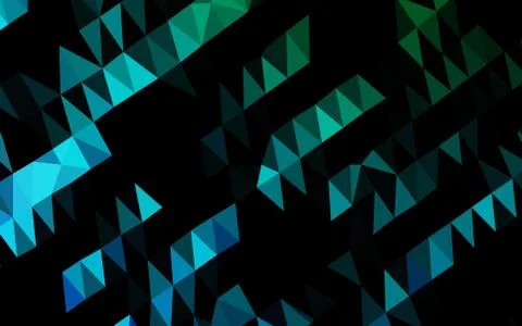 Light Blue, Green vector triangle mosaic cover. Illustration