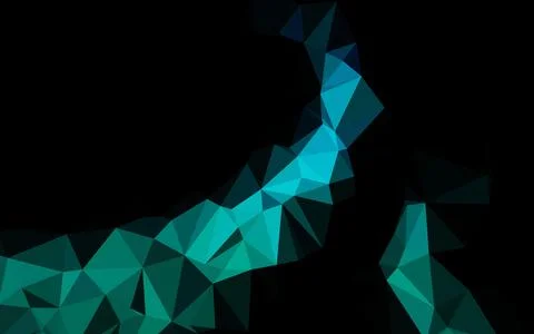 Light Blue, Green vector triangle mosaic template. Stock Illustration