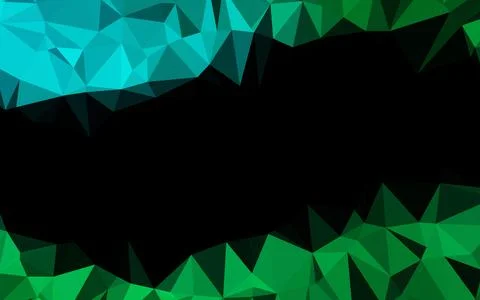 Light Blue, Green vector triangle mosaic template. 스톡 일러스트