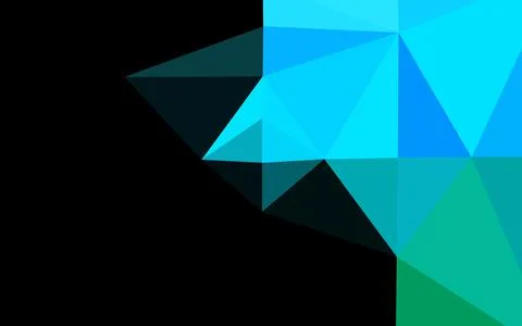 Light Blue, Green vector triangle mosaic template. イラスト素材