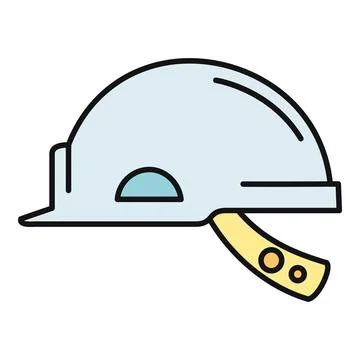 Light blue hard hat providing head protection for workers Stock Illustration