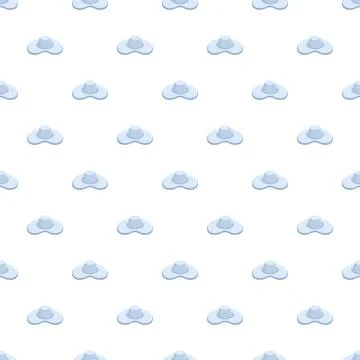 Light blue hat pattern seamless background design Stockillustratie