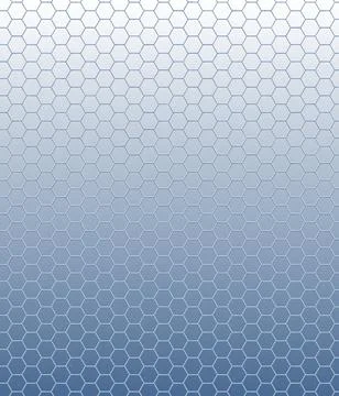 Light blue hexagonal gradient creating modern background Stock Illustration