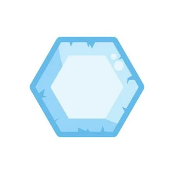 Light blue hexagonal ice crystal representing coldness and winter イラスト素材