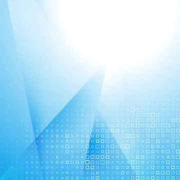 Light blue hi-tech geometric abstract background with small squares mosaic Stock Illustration