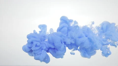 Light Blue Ink In Water Stock Footage 170484322