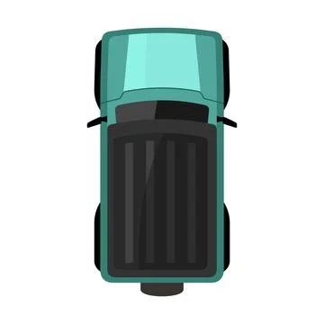 Light blue jeep top view vector illustration Stock-Illustration