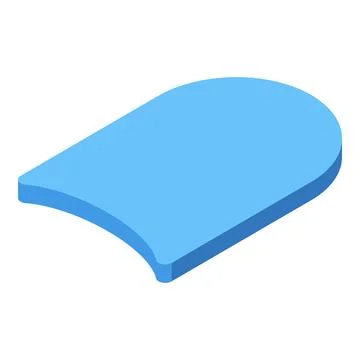 Light blue kickboard floating on white background for swimming training 스톡 일러스트