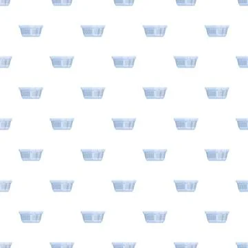 Light blue laundry baskets repeating seamless pattern Stock Illustration