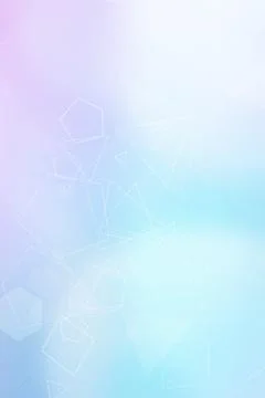 A light blue to lavender gradient features subtle outlined geometric networ.. Stock-Illustration