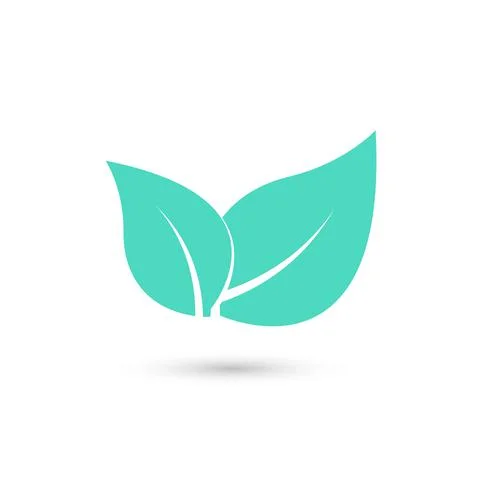 Light blue of leaf design, nice natural leaf vector in blue color, abstract  Stock Illustration