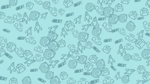 Light blue line drawings pattern Stock Footage 319051195