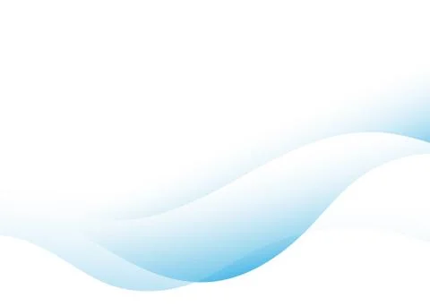 Light blue lines wave minimal abstract subtle 3d paper vector white backgroun Stock Illustration