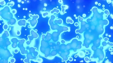 Light Blue Liquid Glowing Particles Bubbles Abstract Background Loop 2 Stock Footage 56138217