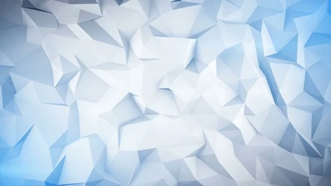 Light blue low poly 3D surface seamless loop animation 4k UHD (3840x2160) Stock Footage 81373781