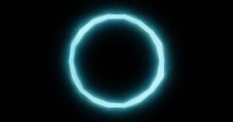Light blue low poly circle loading progress bar. Neon glow Stock Illustration