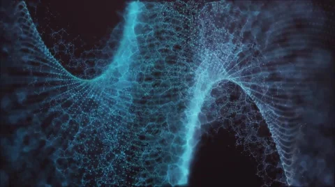 Light Blue Molecular or Celllular Bokeh Orbs Video stock 57199858