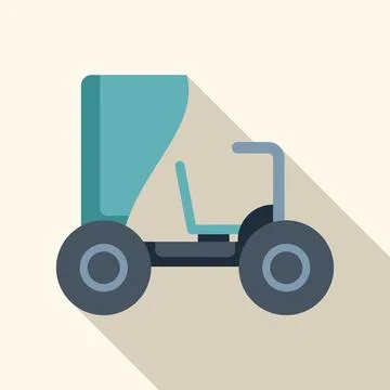 Light blue moon buggy with big wheels exploring the unknown planet Stock Illustration