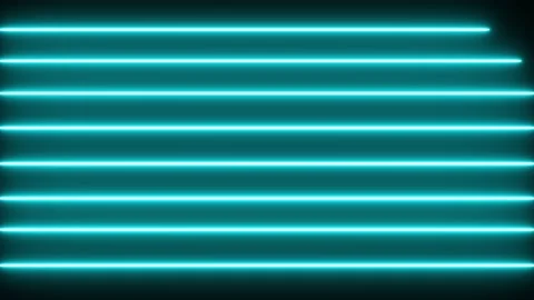 Light blue Neon Light Horizontal Line Background Loops on black background. 4 Stock Footage 219198164