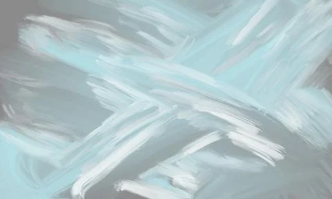 Light blue paint background with brush strokes in oil painted design Stock Illustration