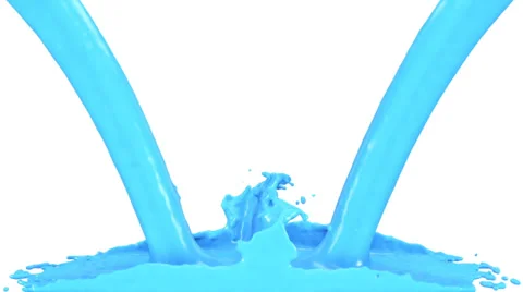 Light blue paint filling up screen, alpha channel included (FULL HD) 스톡 동영상 36740535