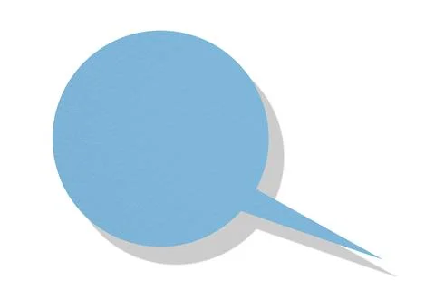Light blue paper speech bubbles separated on white background Stock Illustration