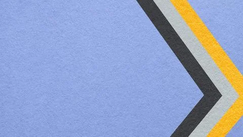 Light blue paper texture background with yellow black chevron stripes and cop Stock Photos